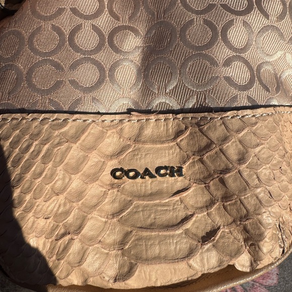 Coach Madison Phoebe Op Art Pearlescent Fabric and Leather Shoulder Bag - Picture 8 of 13